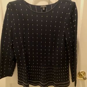 Navy Blue  rayon/nylon sweater Size M